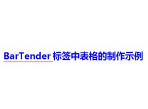 BarTender標簽中有關表格的制作示例